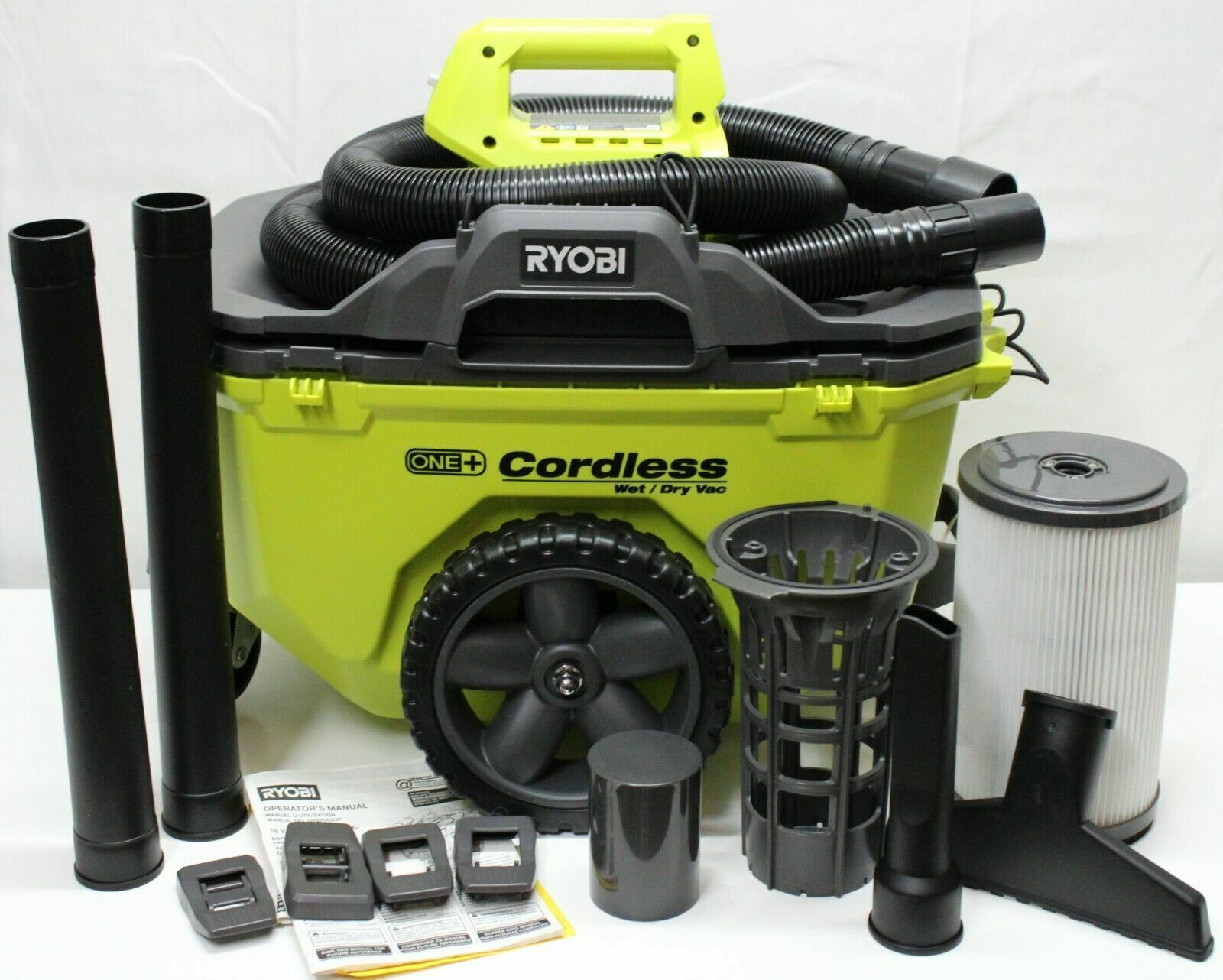 Ryobi One+ Cordless Wet Dry Vacuum Floor Nozzle Wands Hose 18V