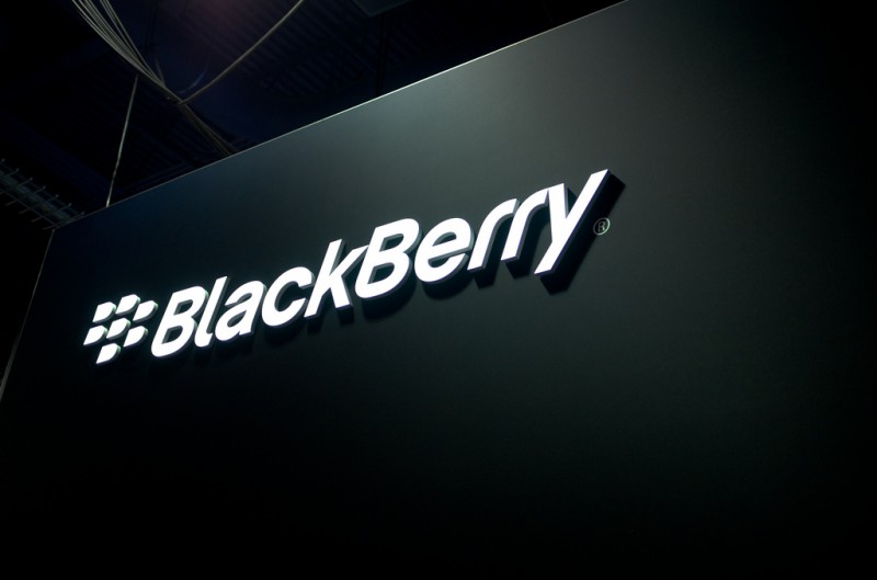 Blackberry Logo in a black background